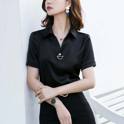 Γυναικείο πουκάμισο δύο μοντέλα με κοντό και μακρύ μανίκι με μεταλλική διακόσμηση