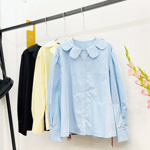 Običan model ženske košulje na gumbe