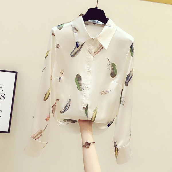 Ženska košulja od šifona s klasičnom kragnom