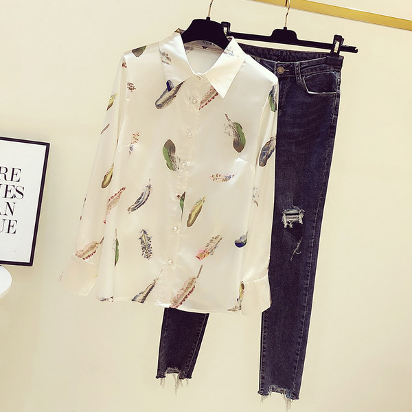 Ženska košulja od šifona s klasičnom kragnom