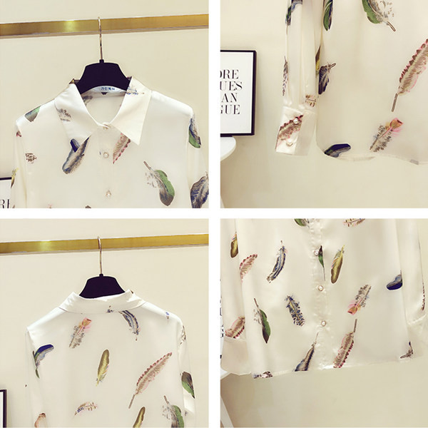 Ženska košulja od šifona s klasičnom kragnom