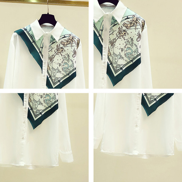 Γυναικείο μοντέρνο πουκάμισο με απλικέ και κλασικό γιακά