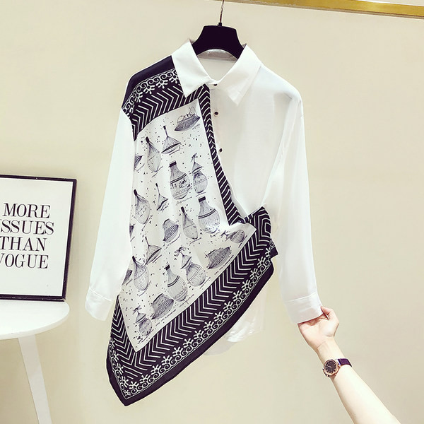 Дамска ретро риза с класическа яка