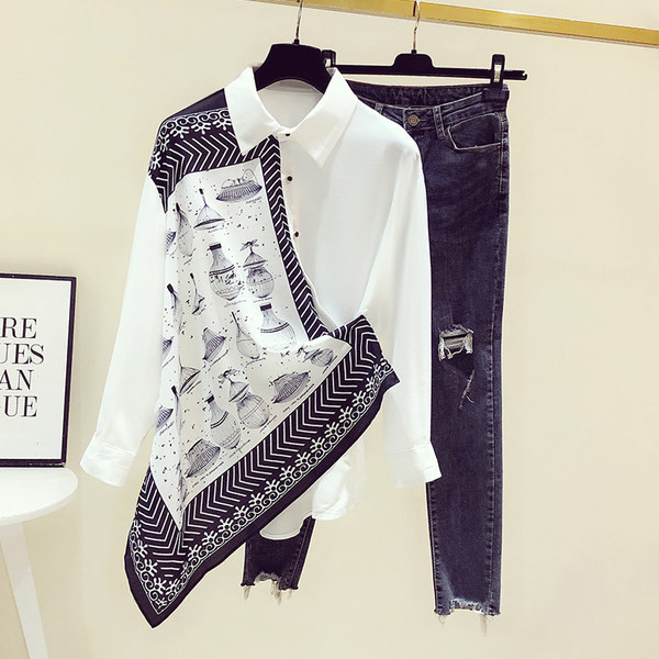 Дамска ретро риза с класическа яка