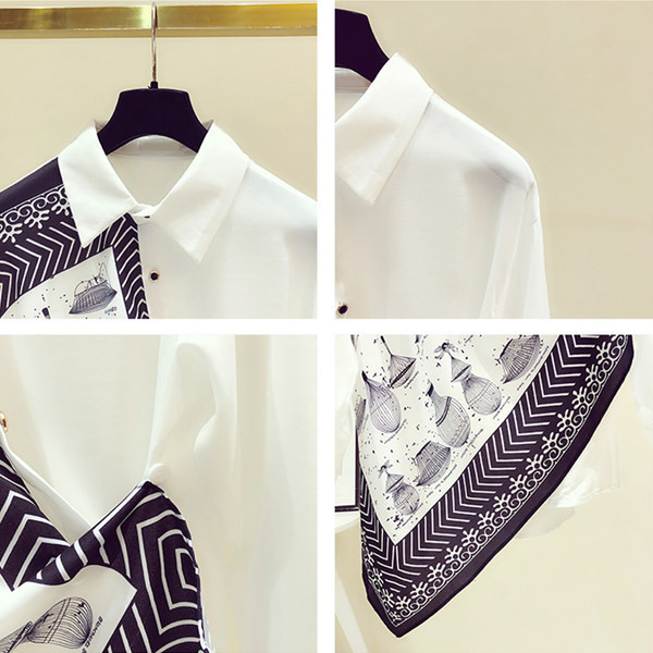 Дамска ретро риза с класическа яка