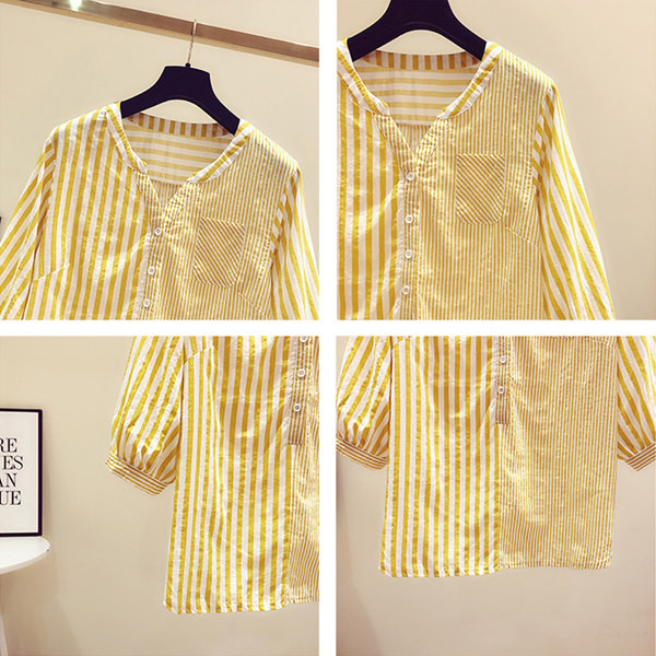 Novi model prugaste košulje s gumbima