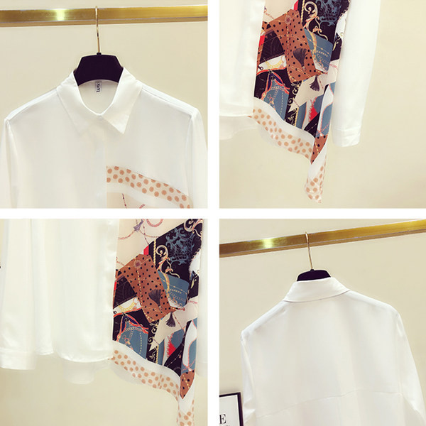 Naiste pikk aplikatsiooni ja nööpkinnitusega särk