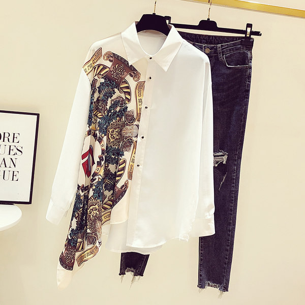 Elegantna ženska košulja s printom