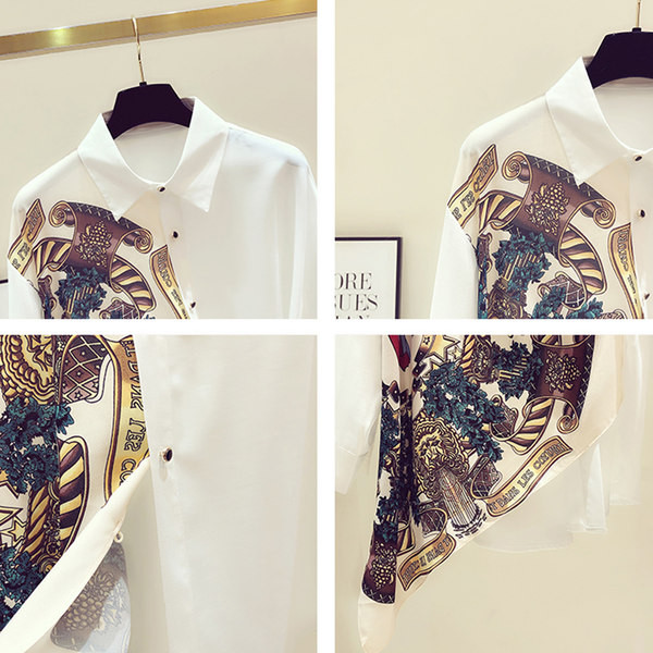 Elegantna ženska košulja s printom