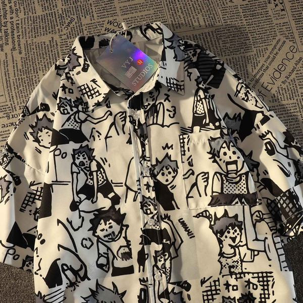 Ženska široka košulja s printom