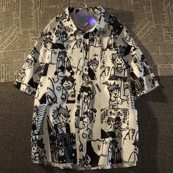 Ženska široka košulja s printom