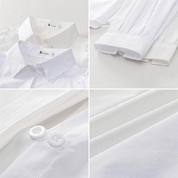 Elegantna ženska košulja s klasičnim ovratnikom u bijeloj boji