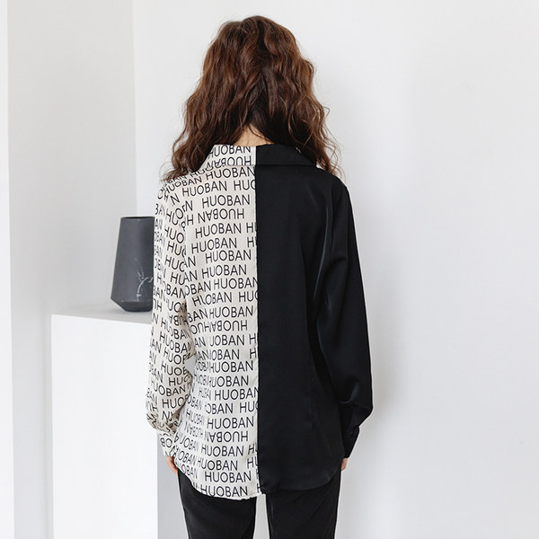 Novi model ženske košulje sa V izrezom i natpisom