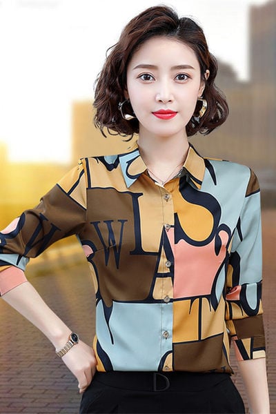 Naiste liibuv mustrilise mustriga šifoonisärk