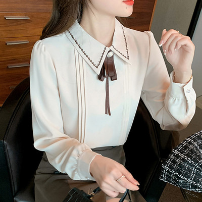 Moderna ženska košulja sa ovalnim izrezom - tri boje