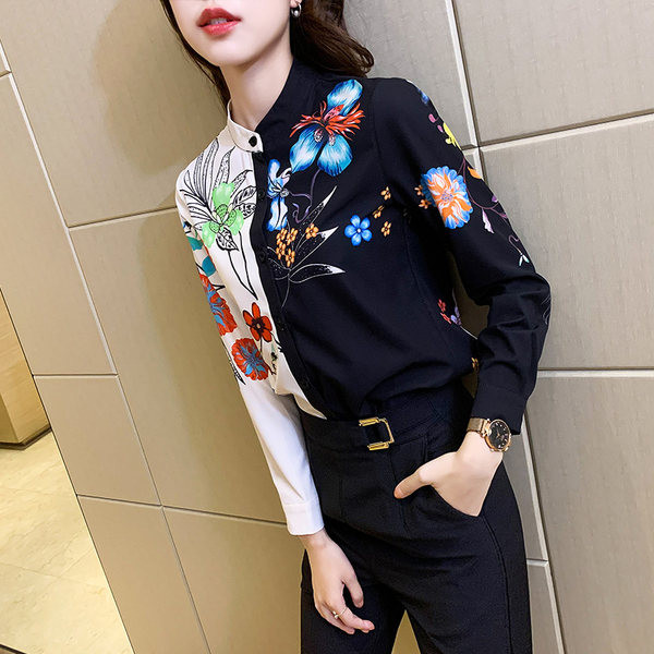 Κομψό πουκάμισο με φλοράλ μοτίβα