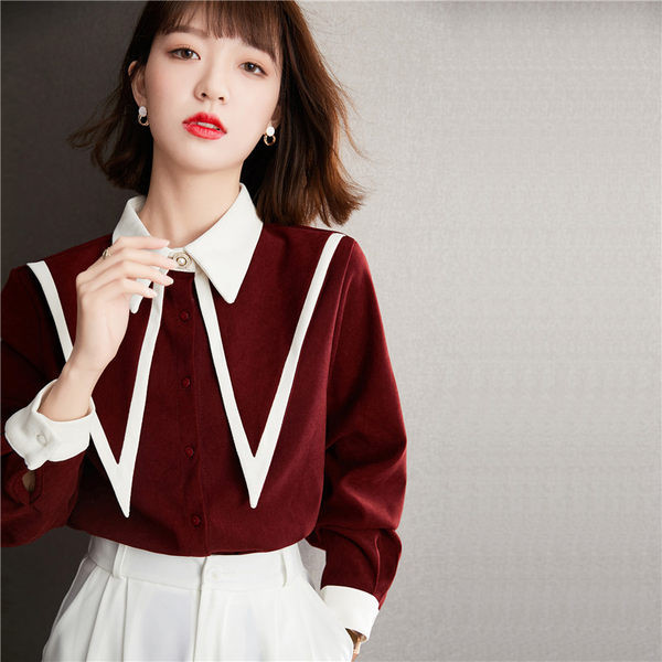 Ženska retro bordo košulja