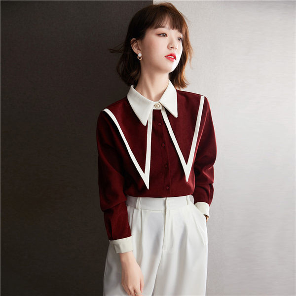 Ženska retro bordo košulja