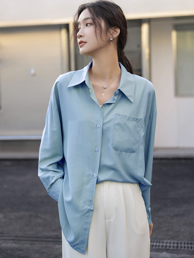 Casual πουκάμισο με τσέπη - για γυναίκες