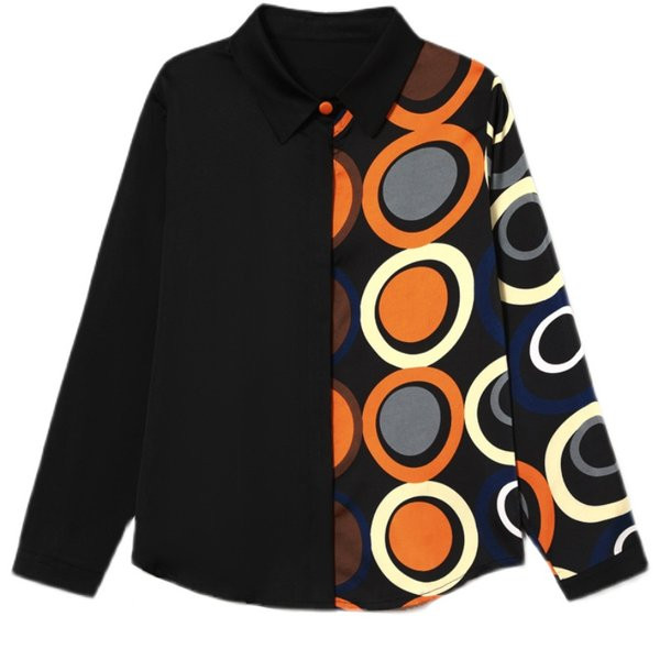 Модерна дамска риза с класическа  яка и  копчета