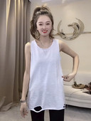 Φαρδύ γυναικείο μακρύ φανελάκι με σκισμένα μοτίβα