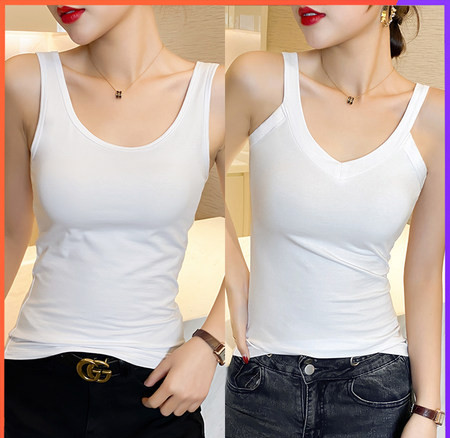 Μονόχρωμο γυναικείο φανελάκι - δύο μοντέλα