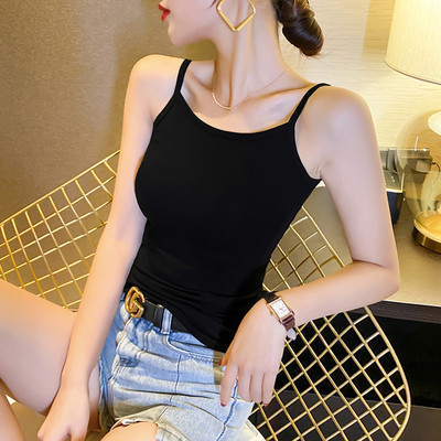 Γυναικείο βαμβακερό φανελάκι με λεπτές τιράντες απλό μοντέλο