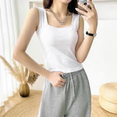 Ühevärviline laiade rihmadega naiste topp