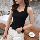 Ühevärvilise mudeli laiade rihmadega naiste topp - mitu mudelit