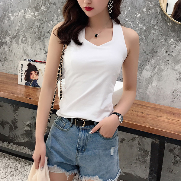 Ühevärvilise mudeli laiade rihmadega naiste topp - mitu mudelit