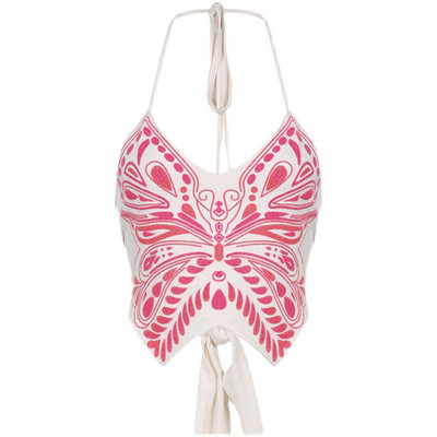 Γυναικείο φανελάκι με βαθιά λαιμόκοψη και λεπτές τιράντες