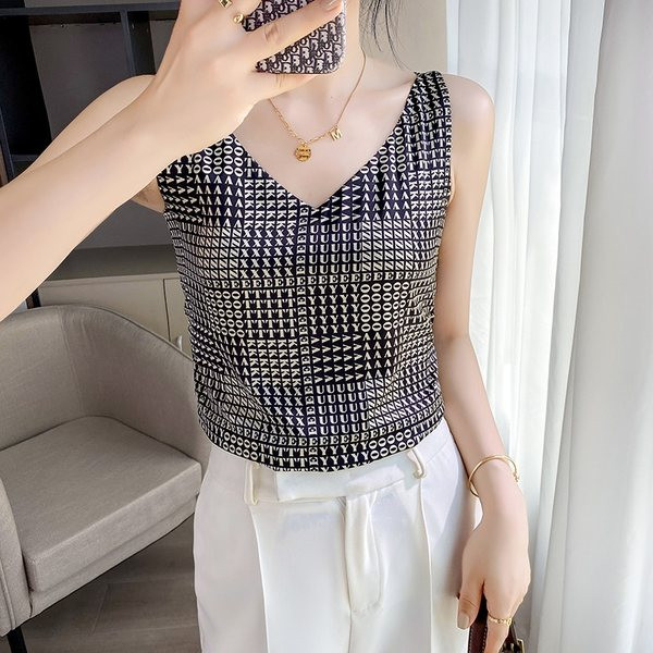 Летен кариран потник с широки рамене