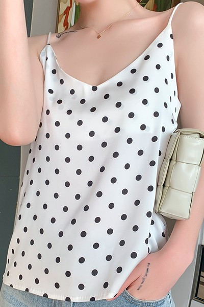 Ženska majica bez rukava na tanke naramenice