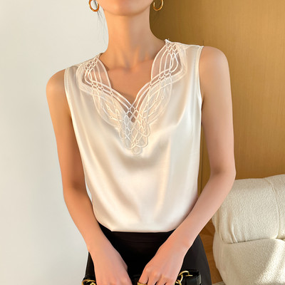 Kaasaegne naiste satiinist tank top - mitu mudelit