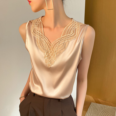 Kaasaegne naiste satiinist tank top - mitu mudelit