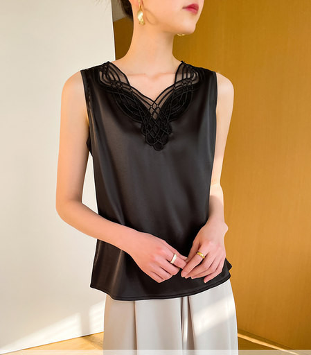 Kaasaegne naiste satiinist tank top - mitu mudelit