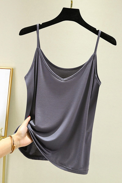 Dnevna ženska majica bez rukava na tanke naramenice