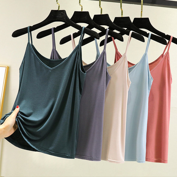 Dnevna ženska majica bez rukava na tanke naramenice