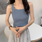 Рипсен дамски потник с широки презрамки