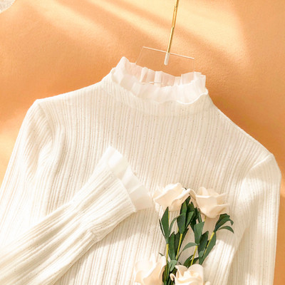 Moodne naiste pluus tülli ja pikkade varrukatega - mitu mudelit