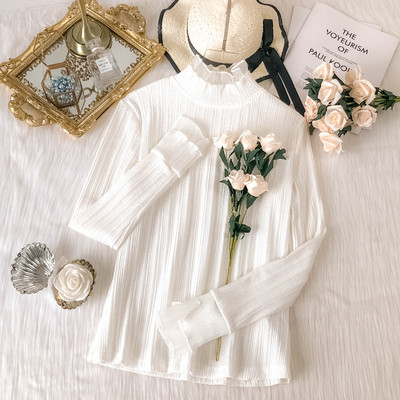 Moodne naiste pluus tülli ja pikkade varrukatega - mitu mudelit