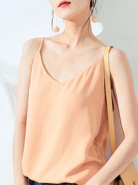Ženska majica bez rukava s tankim naramenicama i V izrezom