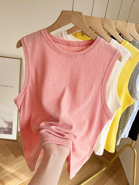 Naiste vabaaja ovaalse kaelusega topp