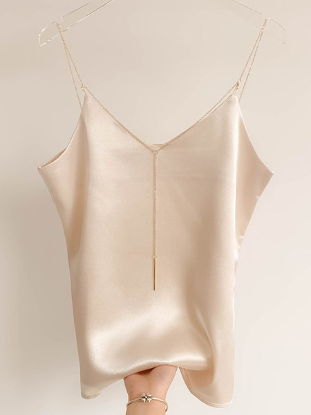 Moodne naiste tank top koos ketiga - mitut värvi