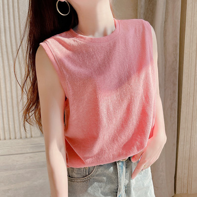 Γυναικείο φαρδύ φανελάκι με οβάλ λαιμόκοψη