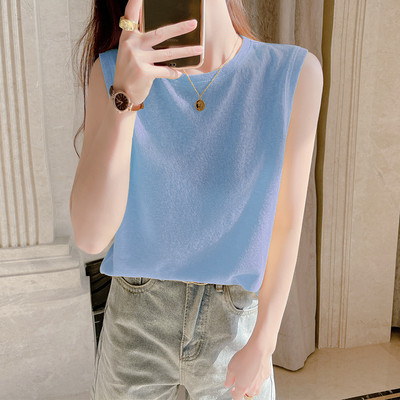 Γυναικείο φαρδύ φανελάκι με οβάλ λαιμόκοψη