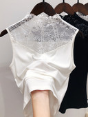 Pitsi ja poolkõrge kraega naiste istuv topp