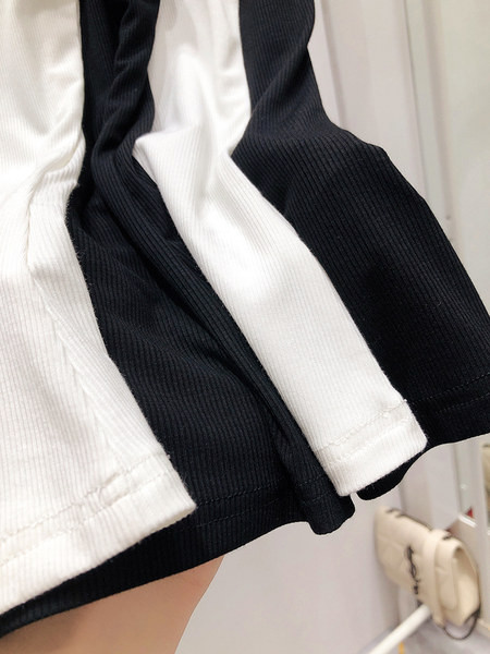 Pitsi ja poolkõrge kraega naiste istuv topp