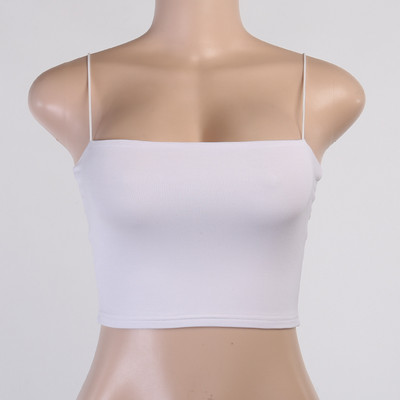 Κλασικό μοντέλο γυναικείο κοντό τοπ με λεπτές τιράντες