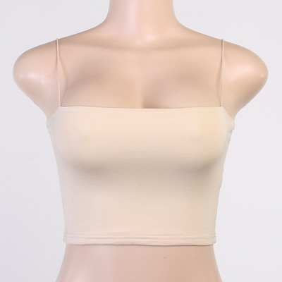 Κλασικό μοντέλο γυναικείο κοντό τοπ με λεπτές τιράντες